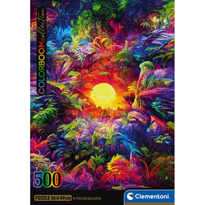 Psychedelic Jungle Sunrise - 500 Peças