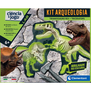 Kit Arqueologia - Tiranossauro Rex + Triceratops
