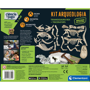 Kit Arqueologia - Tiranossauro Rex + Triceratops